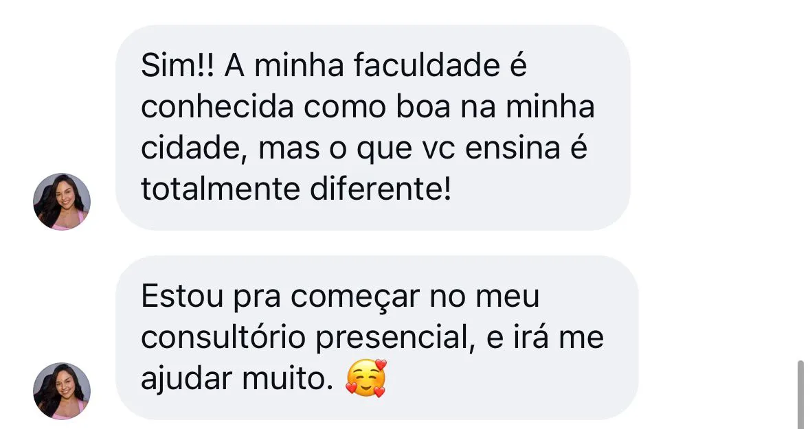Depoimento aluna - faculdade